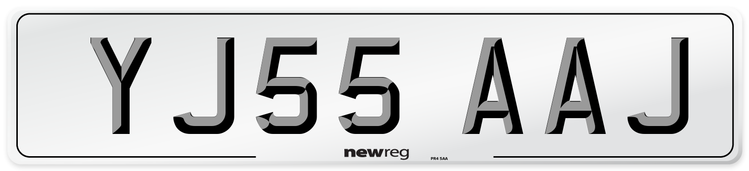 YJ55 AAJ Number Plate from New Reg